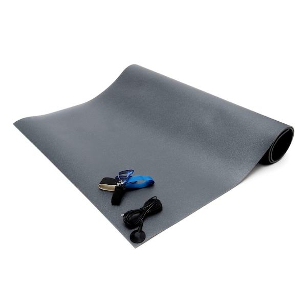 Bertech ESD AntiStatic Chair Mat Kit, 3 Ft. x 4 Ft., 0.19 In. Thick